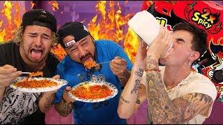 WORLD'S SPICIEST NOODLE CHALLENGE!!! (WITH JC'S DAD)