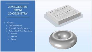 How to Extrude, Revolve, and Sweep 2D Geometries in COMSOL Multiphysics®