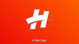 Design Abstract Letter H Logo Design in Illustrator CC | Rapid Logos | Emtode Vlogs | 021