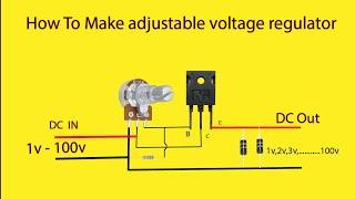 #How to make adjustable voltage regulator using MOSFET