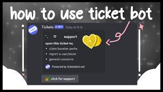  How to use the ticket bot (discord tutorial)