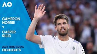 Cameron Norrie v Casper Ruud Highlights | Australian Open 2024 Third Round