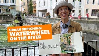 URBAN SKETCHING: A Provence scene in ink and watercolour