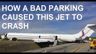 Bad parking causes plane to crash in Detroit - Ameristar flight 9363