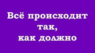 Всё происходит так, как должно