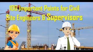 100 Important Points for Civil Site Engineers & Supervisors #1