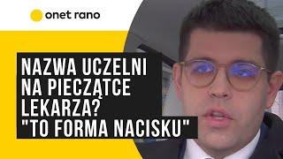 Nazwa ukończonej uczelni na pieczątce lekarskiej. Prezes Naczelnej Izby Lekarskiej komentuje