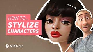 How to STYLIZE a Character in 3 Steps - Painting From a Reference Photo