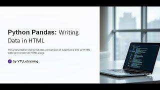 Lecture19:Python Pandas:  Create HTML page using dataframes