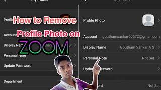 HOW TO REMOVE PROFILE PICTURE ON ZOOM | IN MALAYALAM | RJJ HACKS