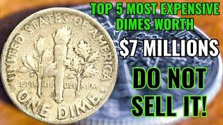 TOP 5 MOST EXPENSIVE AND SUPER RARE ROOSEVELT DIMES! DIMES WORTH MONEY IN CIRCULATION
