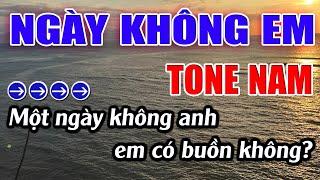 Ngày Không Em Karaoke Tone Nam Karaoke Lâm Beat - Beat Mới