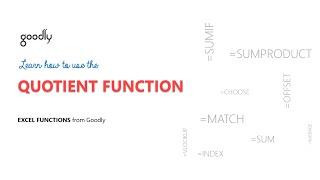 QUOTIENT Function in Excel