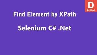 Selenium C# Find element by XPath
