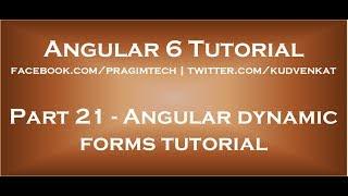 Angular dynamic forms tutorial