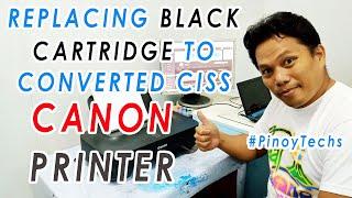 STEP by STEP Replace BLACK Cartridge to CISS Converted | CANON IP2770
