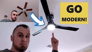 This BECLOG Ceiling Fans with Lights it's easy to install and MODERN looking, replace your old fan