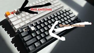 Brown Switches VS Red Switches #RK61 #keyboards