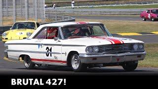 Brutal 427 powered 1963 Ford Galaxie 500 Lightweight - Onboard!