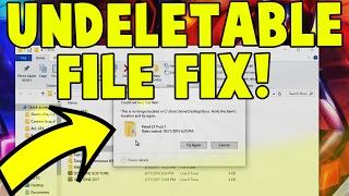 How To Delete Undeletable File's and Folders on Windows 10 (File Not Found Error) [2021]