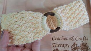 Pretty! Super easy DIY crochet headband. Pattern for beginners. Step by step crochet.