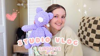 STUDIO VLOG || Sunday vlog, packing for vacation, Etsy Orders, Pack Orders with me, Chatty