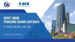 Rapat Umum Pemegang Saham Luar Biasa PT Bank Central Asia 2021