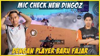 MIC CHECK LAWAK NEW DINGOZ !! FAJAR DITERTAWAKAN SEBAB KILL 1 | PUBG MOBILE