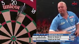  Michael van Gerwen v Vincent van der Voort | Round 2 | European Darts Trophy 2018