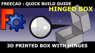 FreeCAD Simple hinged box for 3D printing. Beginners Part Design Tutorial Linear Pattern for hinge