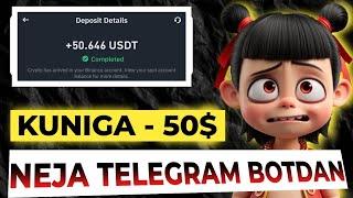 KUNIGA - 50$ NEJA TELEGRAM BOT ORQALI PUL ISHLASH 2025 Internetda Avtomatik pul topish yo'llari 2025