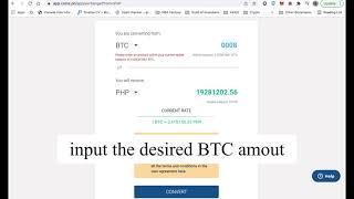 How to convert Bitcoin (BTC) to PHP in Coins.Ph