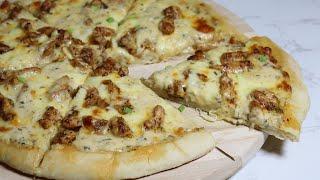 HOMEMADE PIZZA | CREAMY  SAUCE CHICKEN PIZZA | PIZZA RECIPE | CHICKEN PIZZA