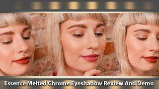 Essence Melted Chrome Eyeshadows Review + Demonstration (01 Zinc About You, 02 Ironic, 06 Copper Me)