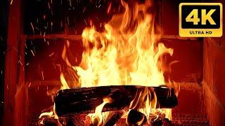  Fireplace 4K with Crackling Fire Sounds – Relaxing Fire Sounds & Burning Logs for Sleep