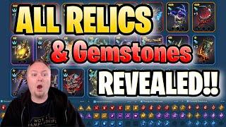 100% Complete List of Relics and Gemstones!!  Raid: Shadow Legends