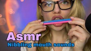 ASMR - Lipping | Nibbling | bite | Diffrent stuff that you have on your table