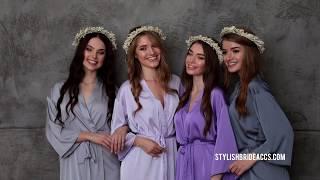 IRIS - Simple Silk Boho Robes | Stunning 2021 Kimono Wedding robes StylishBrideAccs