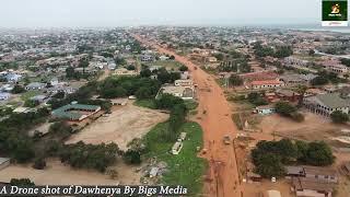 A drone shot of Dawhenya, Ningo Prampram District-Ghana