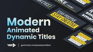 FREE TRENDY  PowerPoint Modern Dynamic Titles Template