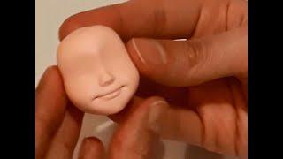 How to make a fondant face tutorial - easy / Kako napraviti glavu i lice od fondana
