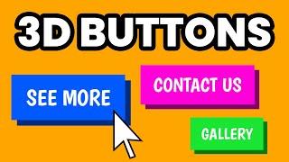 How to Create 3D Buttons with HTML & CSS