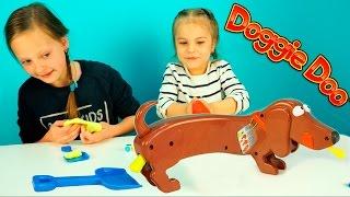 Собака Ду и ее какашки Игры для детей Распаковка Doggie Doo Game for children Розыгрыш. Для детей.