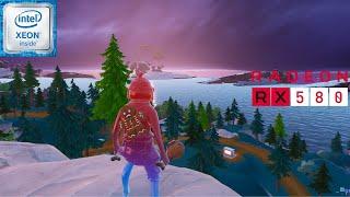 Playing A Fortnite Tournament on a $275 PC | Performance Mode (Low Meshes) | RX 580 & Xeon E5 2670V3