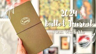 2024 Bullet Journal Setup  - Plan With Me A Floral Cottagecore in Traveler's Notebook