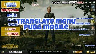 PUBG MOBILE (ANDROID AND IOS) - TRANSLATE MENU AND SETTING IN ENGLISH