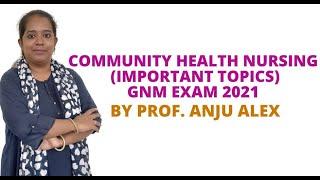 Community Health Nursing II Important Topics II GNM EXAM II GNM 3rd Year II