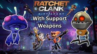 Rift Apart but Ratchet and Rivet do nothing! Support Weapons Only Challenge.