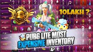 10 LAKH INVENTORY|| PUBG MOBILE LITE WORLD MOST EXPENSIVE INVENTORY