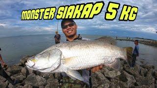 MONSTER SIAKAP 5KG ON LIGHT  MICROJIG BAN PECAH PART 2